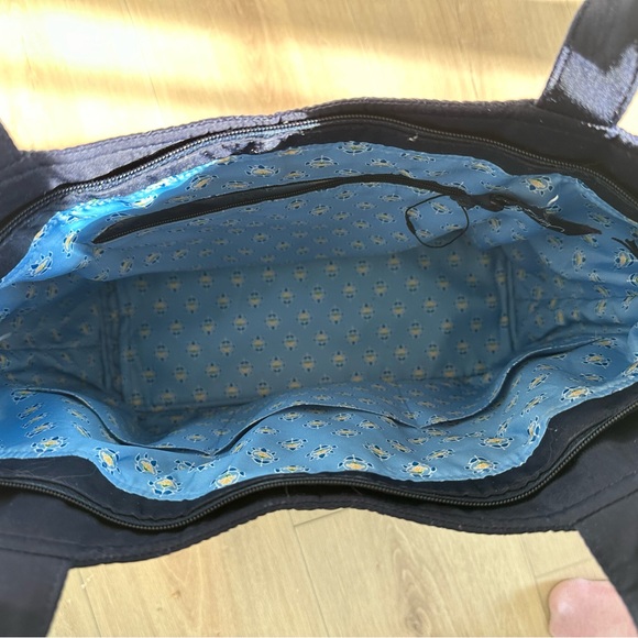 Vera Bradley Navy Quilted Tote Bag - Picture 3 of 5